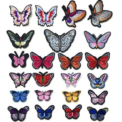 Butterfly Patch Butterfly embroidery Badges embroidery Iron On Clothes Applique SewingGarment Apparel Accessories