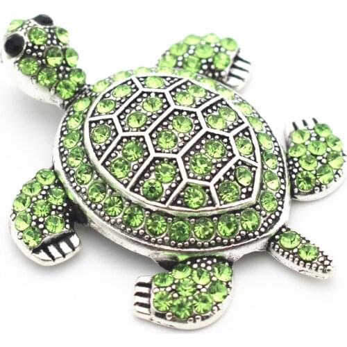 Newest 5pcs/lot Crystal green Tortoise Dangle Charms Hanging Charm For Woman Necklace Pendant Bracelet Floating Charms