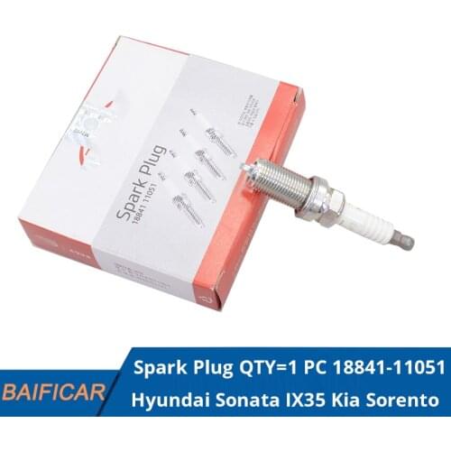 Baificar Brand New Genuine Spark Plug QTY=1 PC 18841-11051 LFR5A-11 For Hyundai Sonata IX35 Kia Sorento 2011-2012 2.4 3.5 K3 K5