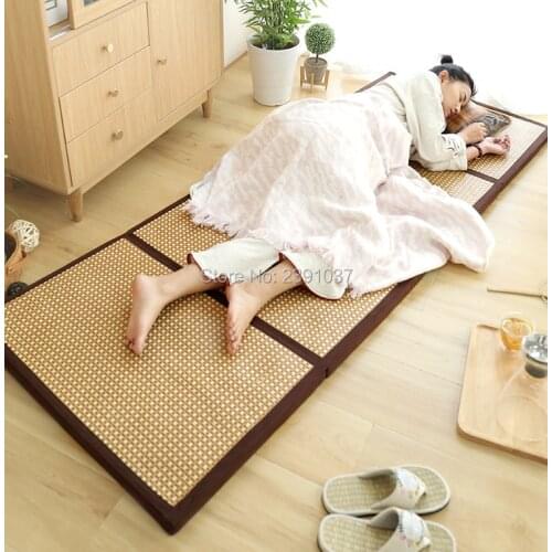 New Arrival Japanese Style kids cushion summer folding floor cushion Rattan tatami cushion travel cushion for bedroom