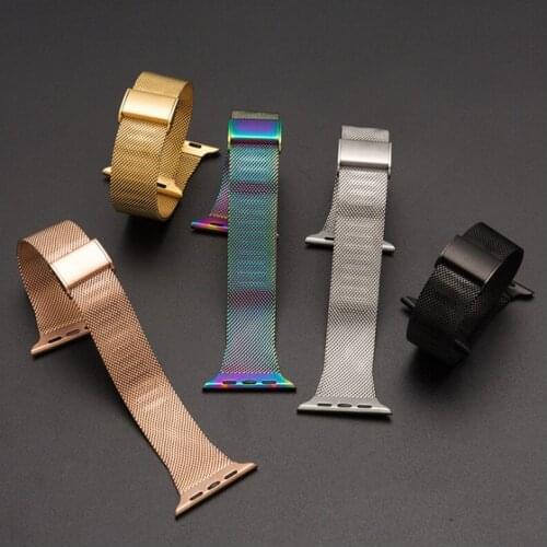 Wholesale 10PCS/lot New 38mm 42mm for apple watch milanese Solid Stainless steel watch strap watch bands -20061602