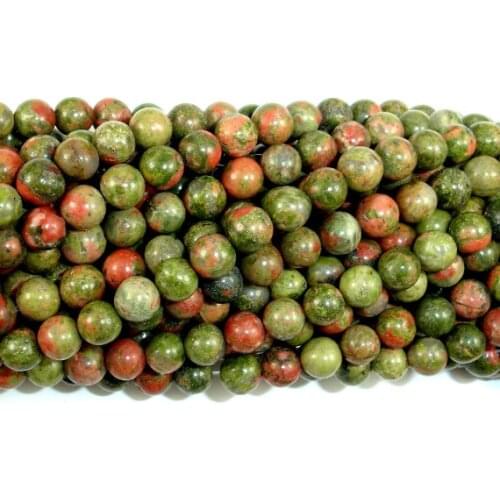 Wholesale Genuine Unakite Beads 4mm 6mm 8mm 10mm 12mm Round Gem Stone Loose Beads For Jewelry,1 of 15" strand