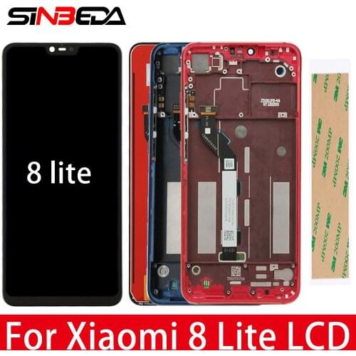 Original 6.26" For Xiaomi Mi 8 Lite LCD Display Touch Screen Digitizer Frame For Xiaomi Mi8 Lite Display MI 8x LCD MI8 Youth LCD