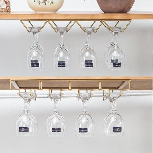 Creative Nordic Style Hanging Red Wine Rack Creative Wine Cabinet Upside-down High-footed Metal Rack For Red Wine