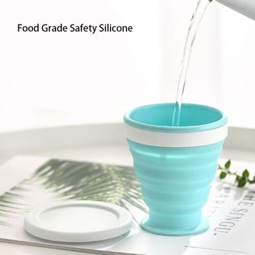 Folding Silicone Water Bottle Retractable Drink Cup Outdoor Student Practical Tea Coffee Cup Portable Sport Travel Bottle Gifts