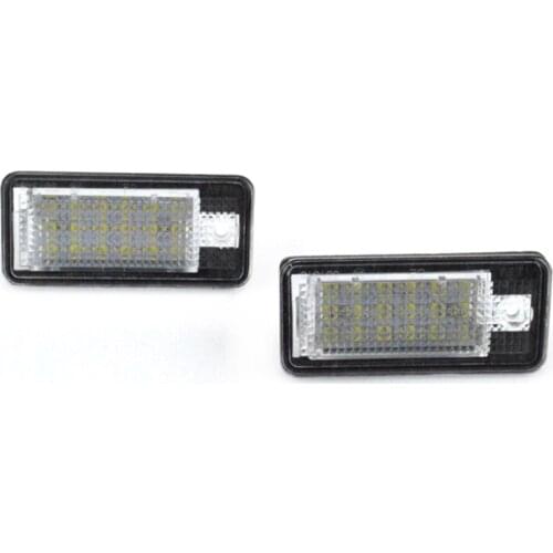 2pcs Led License Plate Light Car Trunk Auxiliary Light Bulb 3528 18led 1.4w 6500k White Light For Audi A3/a4/a6/a8/q7/rs4/rs6