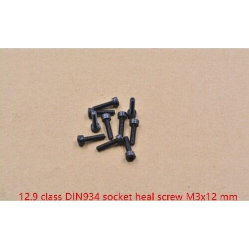 High strength alloy steel screw DIN912 M3x12 12.9 class socket heal hexagon head cap