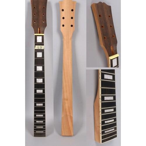 Yinfente Electric guitar neck replacement 22 fret 24.75 Inch Rosewood Fretboard bolt on Nice Inlay