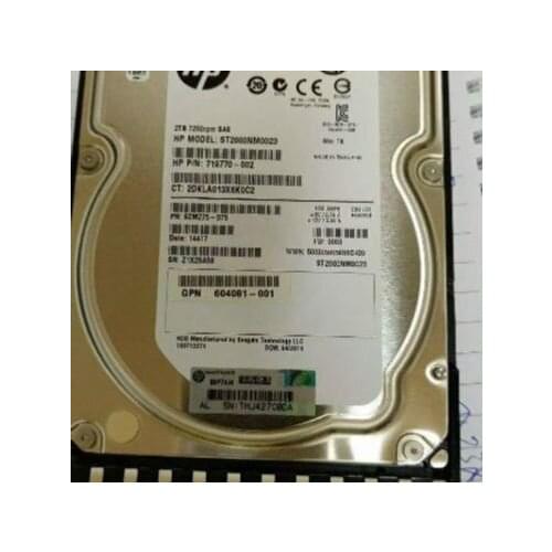 Hp P2000 2TB 6G SAS 7.2K RPM LFF 3.5-INCH Double Port Mdl HDD AW555A 605475-001