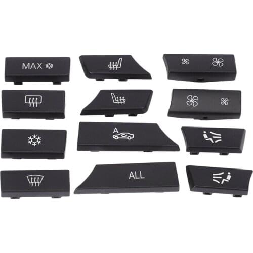 12Pcs Car Auto Air Conditional Button Key Caps A/C Heater Switch Kit Car-Styling For Bmw F10 F07 F02 5 7 Series