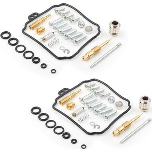 2Sets Motorbike Carburetor Gaskets Jets Rebuild Kit for Yamaha XVS65A XVS65 XV65ATS V-STAR 650 CLASSIC Custom Silverad