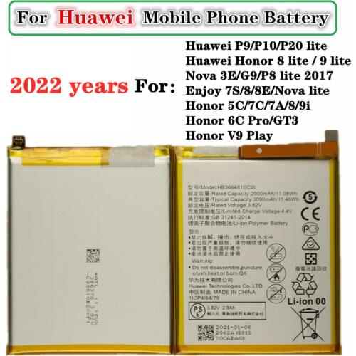 HB366481ECW Battery For Huawei P9/P10/P20 lite,Honor 8 lite/9 lite,Nova 3E/G9/P8 lite 2017,Honor 5C/7C/7A/8/9i/6C Pro/V9 Play