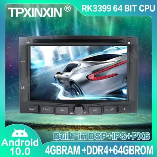 4+64G Android 10.0 For PEUGEOT 3008/Peugeot 5008 Car Radio GPS Navigation Player Navigation Auto Multimedia Player Tape Recorder