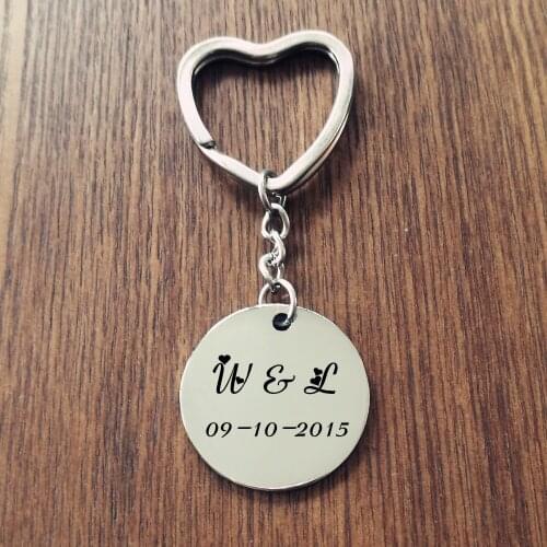 Custom Name Keychain Mothers Day Gift Stainless Steel Letter Personalized Original Keychain Retro Jewelry