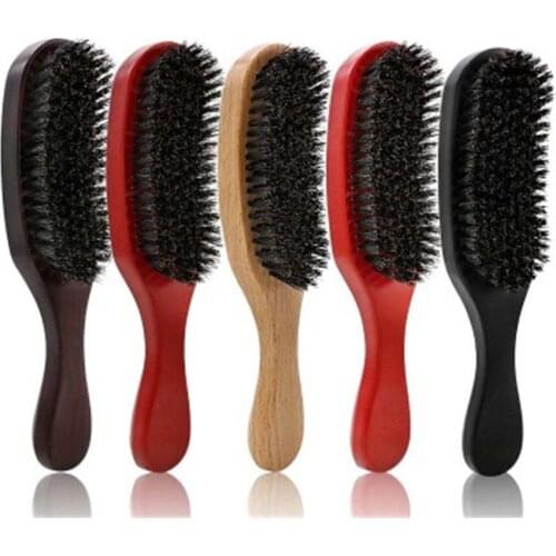 Beech Stoving Varnish Bristle Large Bent Comb Wave Brush Detangling Hairdressing Modeling Bead Nurse Set E168