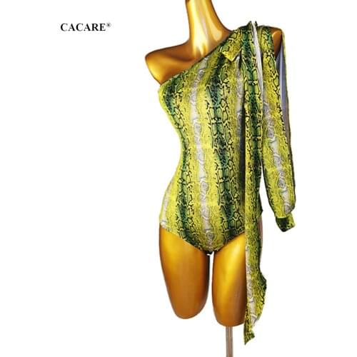 CACARE Bodysuit for Ballroom Dance Competition Dresses Waltz Tango Dance Dresses Standard Costume Customize Body Romper D0909