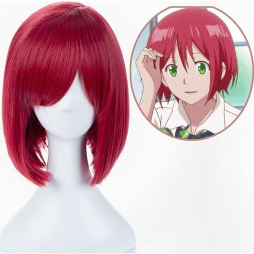 Danganronpa Magician Yumeno Himiko Wig Uniform Accessories Cosplay Props Halloween Party High Temperature Wire Red Wigs