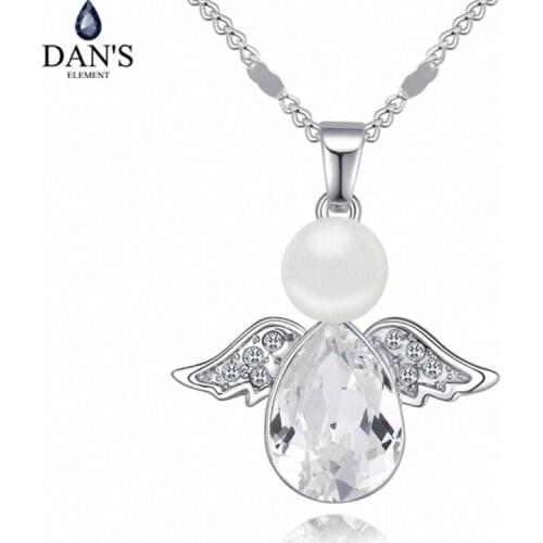 DANS ELEMENT 5 Colors Real Rose Gold Color Austrian Crystals Sweater pendant necklace for women monkey style #133298