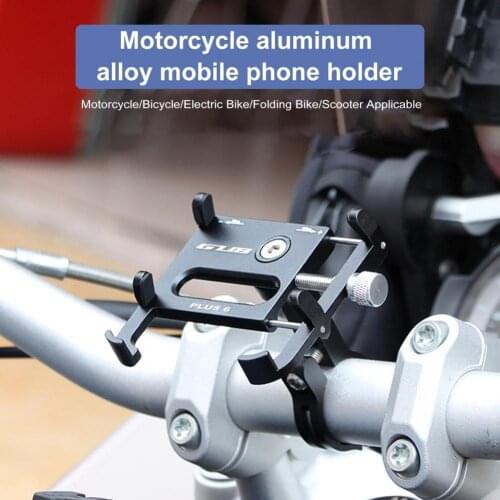 GUB Plus 6 Aluminum Alloy MTB Motorcycle Bike Bicycle Holder 360 Degree Stem Clip Stand Fits For 3.5 - 6.2inch Mobile Phone GPS