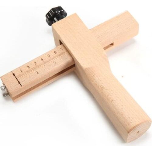 DIY Leather Craft Tools Wood Professional Fix Angle Leather Belt Cutter Divider Leather Wire Slicer Cutter