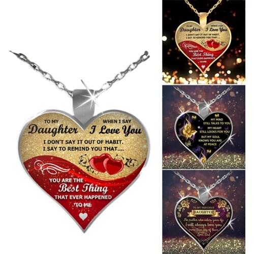 2021 My Mind Heart Ornament Necklace for Your Special One Heart Shape Pendant Jewelry Gift for Xmas Birthday Valentines Day