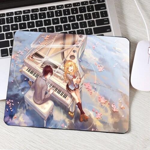 Beautiful Cute Girls Your Lie In April Miyazono Kaori Pattern Mouse Pad Anime Comic Manga Cartoon Mini Pc Mousepad