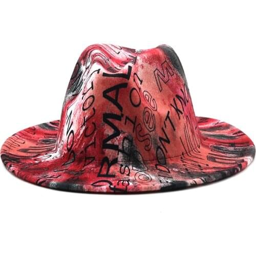 Colorful Wide Brim New Style Church Derby Top Hat Panama Felt Fedoras Hat for Men Women artificial wool British style Jazz Cap