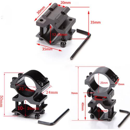 Hunting Rifle Scope Quick Mount 11mm 20mm Picatinny Rail Adapter Mount for Barrel Scope Ring Dia 30mm 25.4mm Flashlight Base