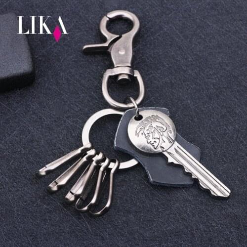 LIKA Vintage Head Keychain Key Accessories Convenient And Quick Key Chain Women Men Bag Accessories Car Key Pendant Friend Gift