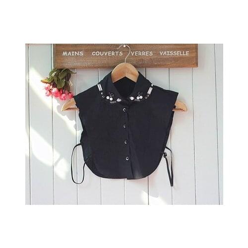 2017 New Collares Fake False Collar Detachable Ladies Vertical Small Lapel Blouse Collapsible False collier femme