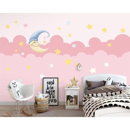 Beibehang Custom Nordic Childrens Room Wallpaper Geometric Sky Background Wallpaper Home Decoration wall papers home decor