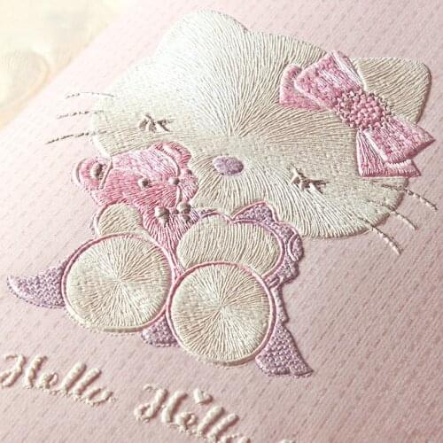 Cartoon Cat Wallpaper for Childrens Room Boys Girls Bedroom Wall Decoration Pink Blue White Beige 3D Non-woven Wall Paper Roll
