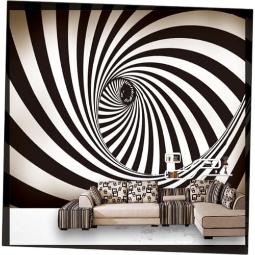 Wholesale Modern 3d wall photo murals for livinging room wallpaper 3d wall murals zibra lines backdrop mural wallcoverings
