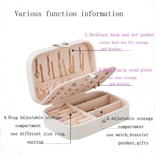 Jewelry Organizer Display PU Ring Ear Stud Box Earring Display Lady Portable Case Portable Jewelry Organizer Necklaces Gifts Box