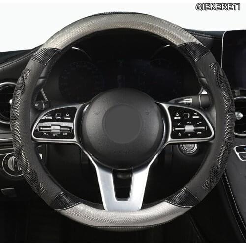 QIEKERETI Microfiber Leather Car Steering Wheel Cover For Isuzu D Max Trooper Rodeo Mux Ertiga APV Ignis Edition SX4