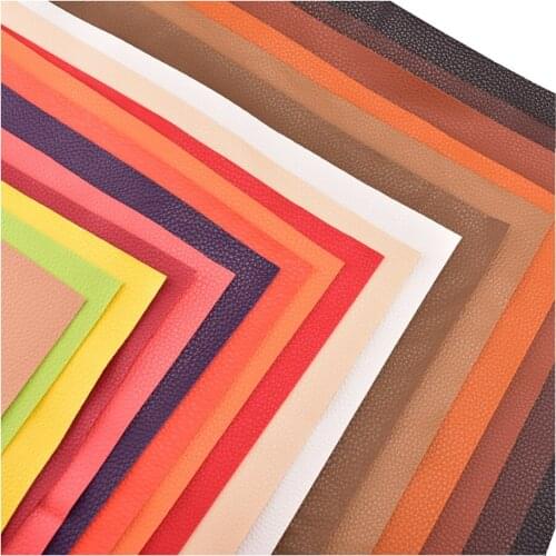 QUANFANG 20x65cm/Piece Solid Color Pu Imitation Leather Sofa Cloth Faux Embossed Leather Fabric For Patchwork Sewing DIY