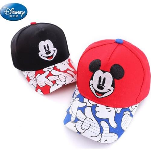 Disney Cartoon Mickey Print Adjustable Breathable Sun Baseball Cap For Boys And Girls Autumn Outdoor Color Matching Travel Cap