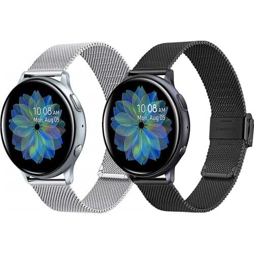 Mesh Watch Bracelet For Samsung Galaxy Watch 3 Active 2 Gear S3 Stainless Steel Strap For Huawei Watch GT 2 Amazfit Watch
