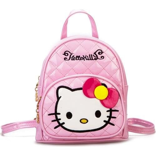 Cute Hello Kitty Backpack Kindergarten Girl Leisure Small Backpack Cute Girls Snack Bag Fashion Childrens Bag