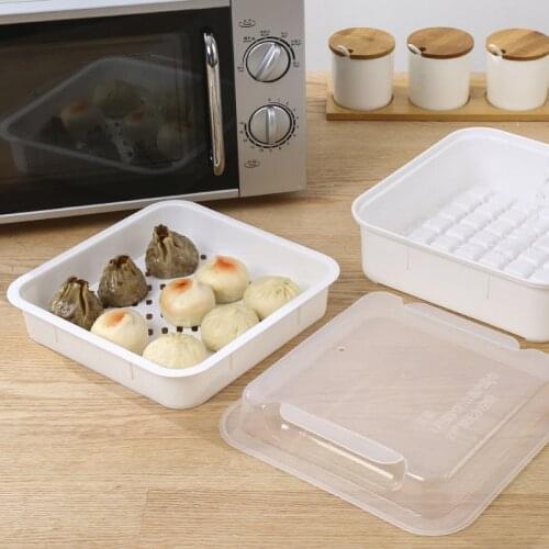 Convenient Microwave Food Steamer BPA Free Cookware Cooking Pot Veggies Fish Seafood Steamer Kitchen Tool FBE3