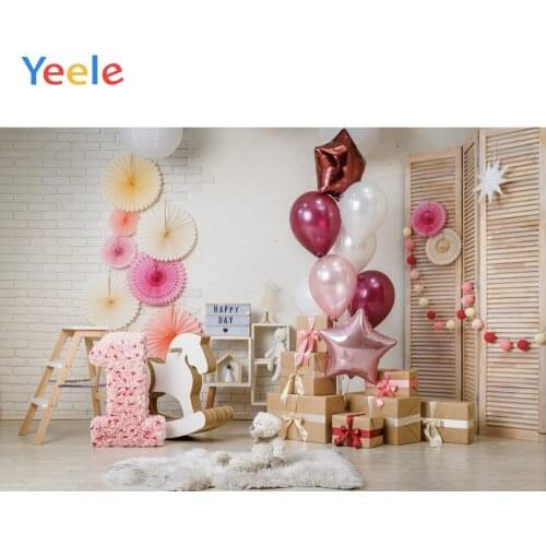 Baby Room Balloon Princess 1st Birthday Party Backdrop Vinyl Photographic Backdrops Photography Background For Photo studio Prop