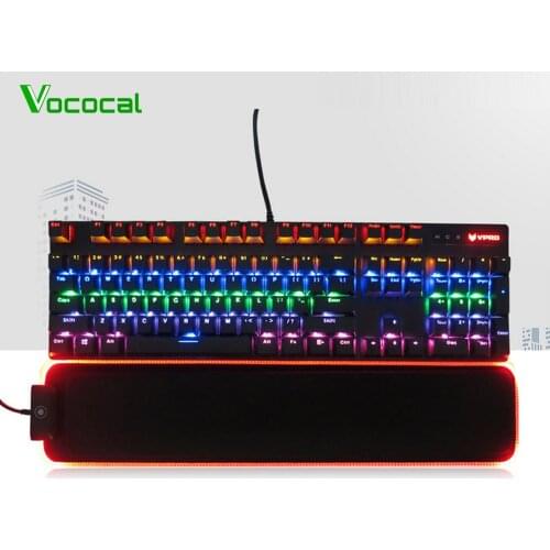 Vococal Gaming RGB LED Keyboard Wrist Rest Support Cushion Pad Mat for Computer Gamers Game Overwatch Lol Dota