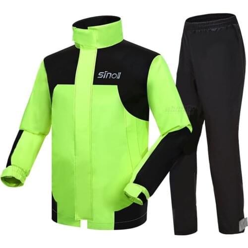 Waterproof Motorcyclist Rain Suit Green Moto Raincoat Rain Coat Jacket Pants Men Motorcycle Adult Motorbike Biker Rain Set Women