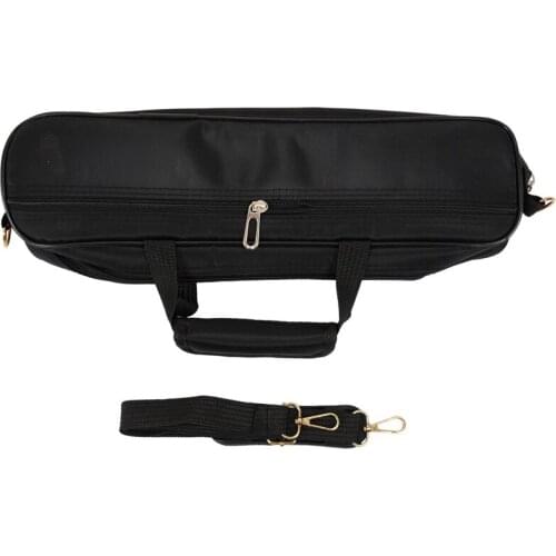 Water-Resistant Flute Case Oxford Cloth Gig Bag Box for Western Concert Flute with Adjustable Shoulder Strap for Pocket Cotton