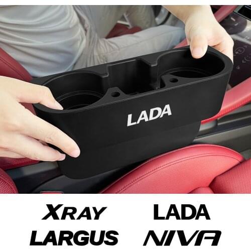 Car Seat Gap Storage Box For Lada Largus Xray Niva Bronto Crevice Organizer Phone Card Pen Cups Holder Auto Interior Accessories