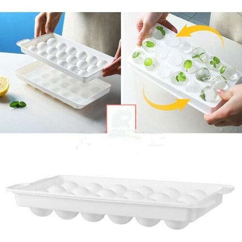 18 Cavity Ice Cube Maker Form For Ice Flexible Silicone Whiskey Cocktail DIY Round Ice Ball Ice Grid Party For Bar Kitchen Tool