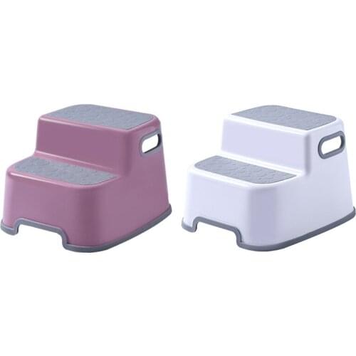 2Story Children Footstool Toddler Childrens Urinal Training Footstool Bathroom Toilet Stool With Soft Non Slip Handle