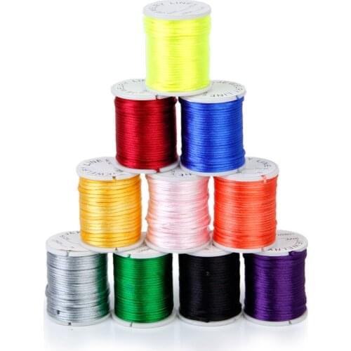 20 Rolls Mixed Color Nylon Cord Beading Thread String For Jewellery Crafts 1mm