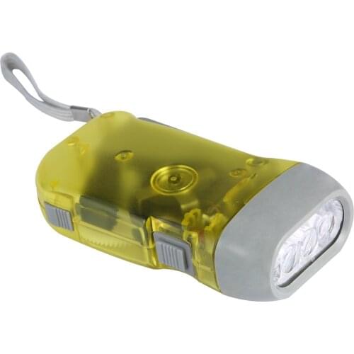 3 LED Hand Pressing Dynamo Crank Power Wind Up Flashlight Torch Light Hand Press Crank Camping Lamp Light