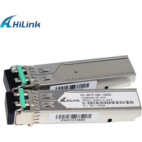 Free Shipping 1000BASE-ZX SFP-1.25G-ZX 1.25G 1550nm 120km APD Duplex LC SFP Transceiver Module